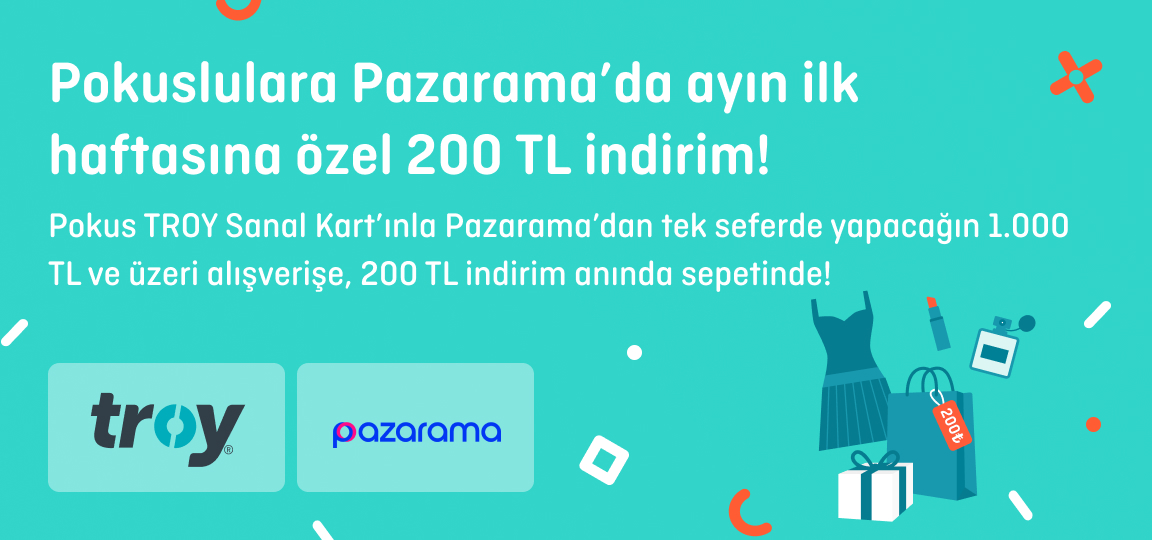 Pokuslulara Pazarama'da ayın ilk haftasına özel 200 TL indirim!