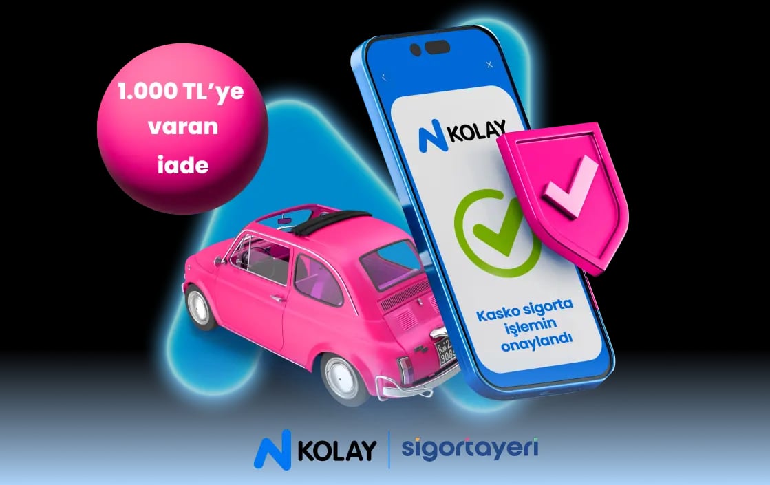 N Kolaylılara özel kasko sigortası satın alanlara 1.000 TL iade!