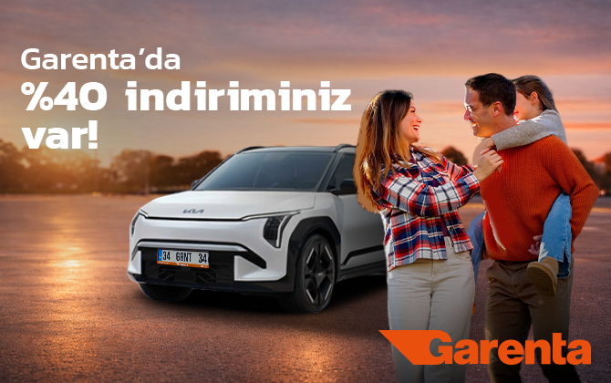 Garenta'dan Araç Kiralamada %40 İndirim!