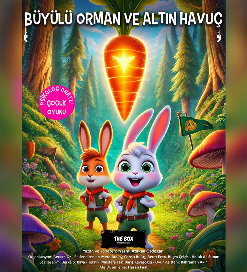 Biletinial'da Büyülü Orman ve Altın Havuç Tiyatro Oyunu Biletlerinde %20 İndirim!