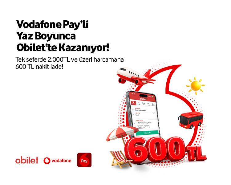 Obilet'te 600TL Hediye!