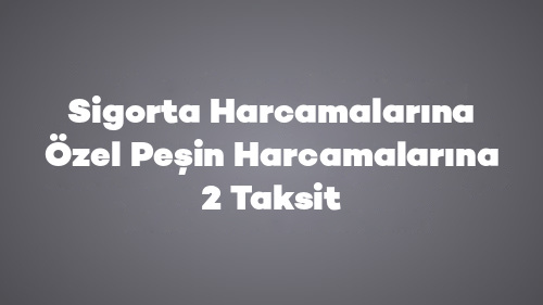 Axess Business ile Sigorta Harcamalarınıza Özel Peşin Harcamalarınıza 2 Taksit