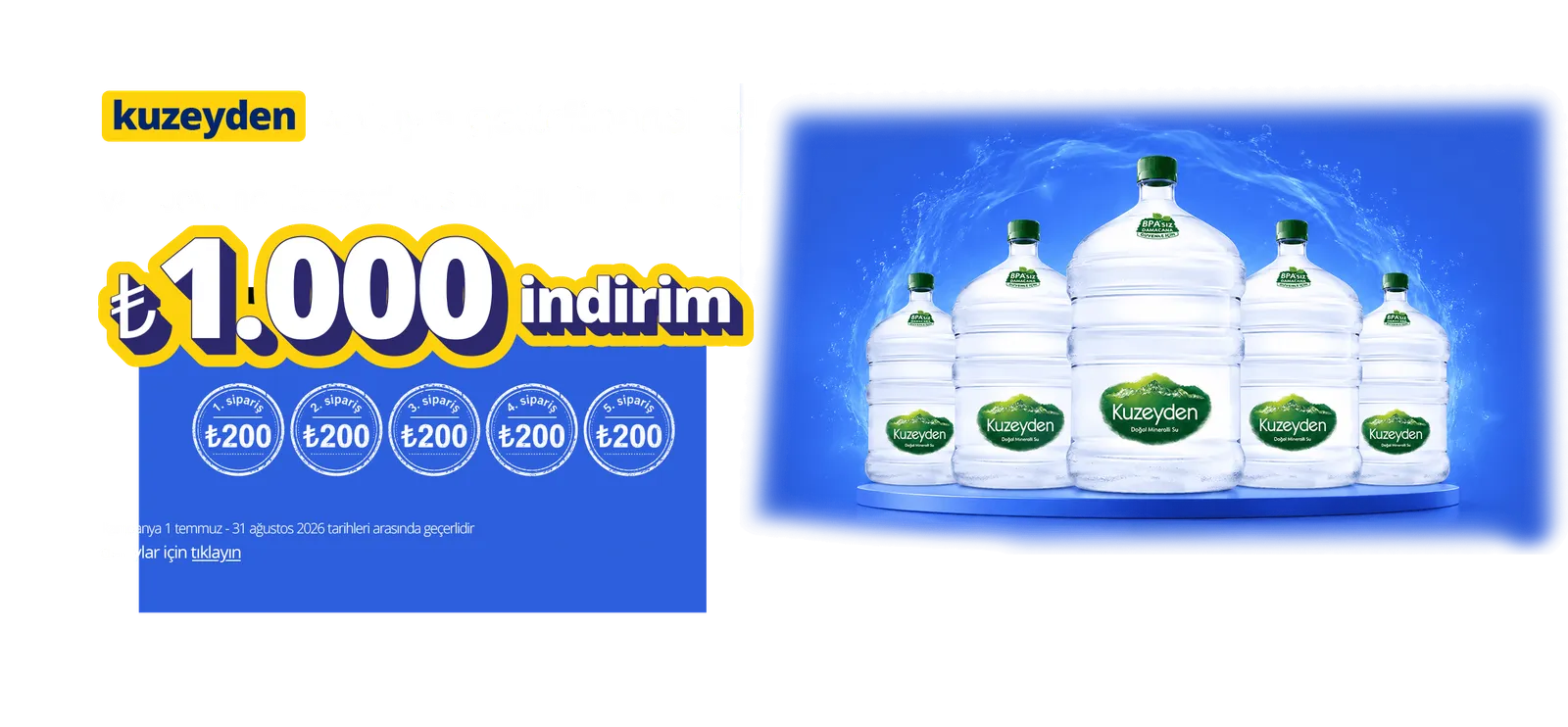 yaz boyunca kuzeyden siparişlerinde ₺1.000 indirim!