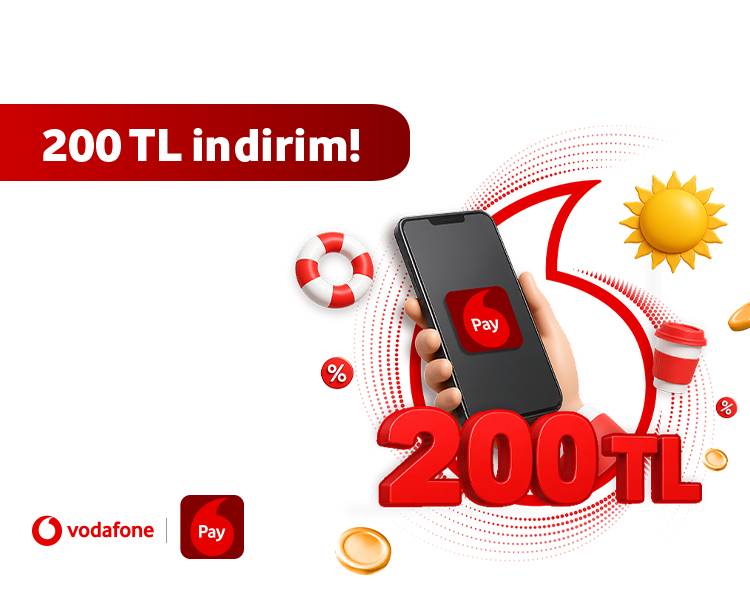 Google Play Store, App Store, Spotify, Biletinial, Tıkla Gelsin, Netflix, Kitapyurdu, ve Starbucks gibi anlaşmalı markalarda yapacağın harcamanı Vodafone faturana yansıt, 200 TL indirim kazan!
